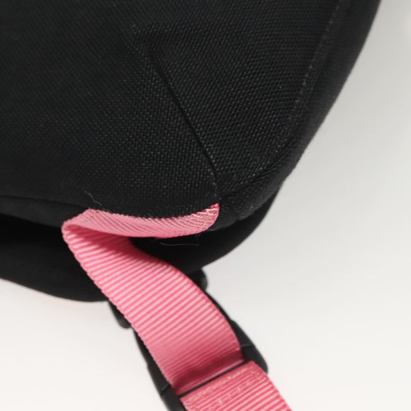 LOEWE Anagram Small Messenger Shoulder Bag Wool Black Silver Auth 132972M