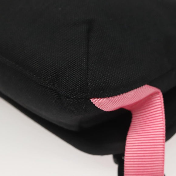 LOEWE Anagram Small Messenger Shoulder Bag Wool Black Silver Auth 132972M