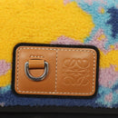 LOEWE Anagram Small Messenger Shoulder Bag Wool Black Silver Auth 132972SAM-18