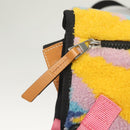 LOEWE Anagram Small Messenger Shoulder Bag Wool Black Silver Auth 132972M-9