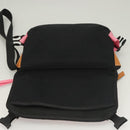 LOEWE Anagram Small Messenger Shoulder Bag Wool Black Silver Auth 132972M-10