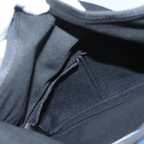 LOEWE Anagram Small Messenger Shoulder Bag Wool Black Silver Auth 132972M