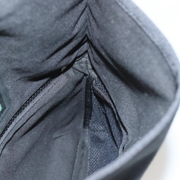 LOEWE Anagram Small Messenger Shoulder Bag Wool Black Silver Auth 132972M