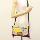 LOEWE Anagram Small Messenger Shoulder Bag Wool Black Silver Auth 132972M-23