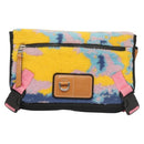 LOEWE Anagram Small Messenger Shoulder Bag Wool Black Silver Auth 132972SAM-13