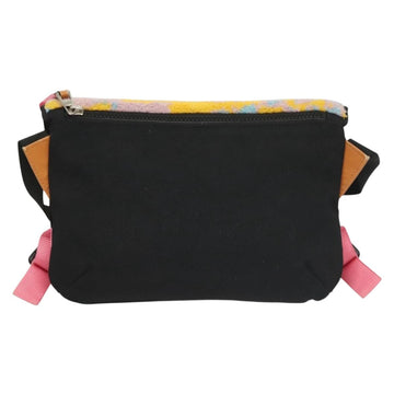 LOEWE Anagram Small Messenger Shoulder Bag Wool Black Silver Auth 132972M - 0