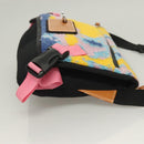 LOEWE Anagram Small Messenger Shoulder Bag Wool Black Silver Auth 132972M-3