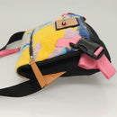 LOEWE Anagram Small Messenger Shoulder Bag Wool Black Silver Auth 132972M-4