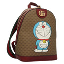 GUCCI Micro GG Supreme Doraemon Backpack PVC Beige Gold 647816 Auth 132976M-1