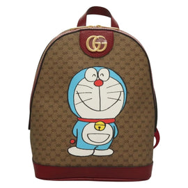 GUCCI Micro GG Supreme Doraemon Backpack PVC Beige Gold 647816 Auth 132976M - 0