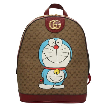 GUCCI Micro GG Supreme Doraemon Backpack PVC Beige Gold 647816 Auth 132976M - 0