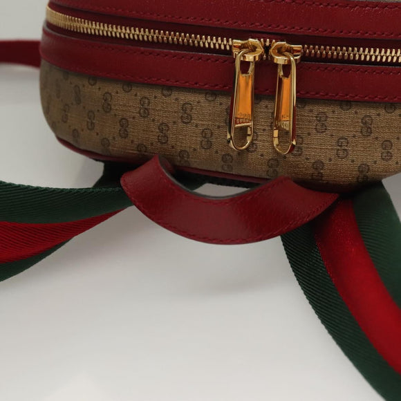 GUCCI Micro GG Supreme Doraemon Backpack PVC Beige Gold 647816 Auth 132976M