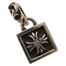 Chrome Hearts Framed CH Plus 1 Diamond Pendant Top Ag925 Silver Auth 132981M-1