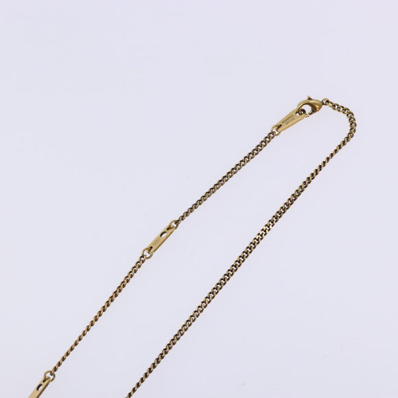 LOUIS VUITTON LVprinted Initials Coral Necklace Metal Gold M68903 Auth 132987M