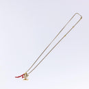 LOUIS VUITTON LVprinted Initials Coral Necklace Metal Gold M68903 Auth 132987M-2