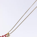 LOUIS VUITTON LVprinted Initials Coral Necklace Metal Gold M68903 Auth 132987M-4