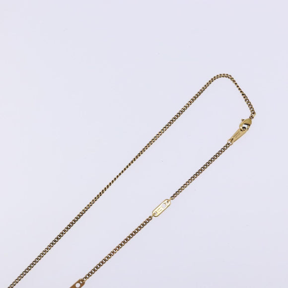 LOUIS VUITTON LVprinted Initials Coral Necklace Metal Gold M68903 Auth 132987M