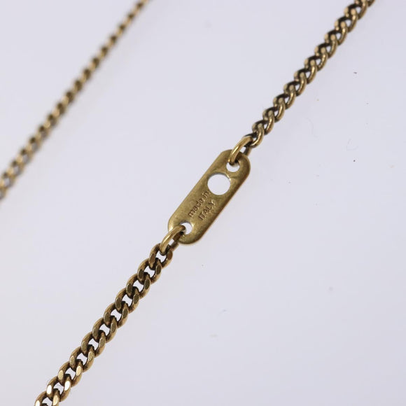 LOUIS VUITTON LVprinted Initials Coral Necklace Metal Gold M68903 Auth 132987M