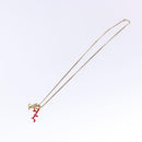 LOUIS VUITTON LVprinted Initials Coral Necklace Metal Gold M68903 Auth 132987M-8