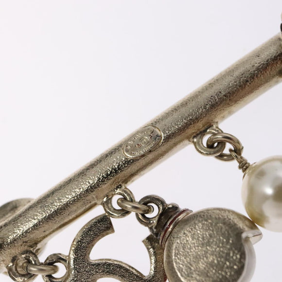 CHANEL Icon Ladybug Brooch Metal Gold Red CC Auth 132988V