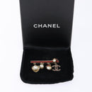 CHANEL Icon Ladybug Brooch Metal Gold Red CC Auth 132988V-7