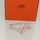 HERMES Chene Dunkle MM Bracelet Ag925 14 Links Silver Auth 132989M-12