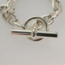 HERMES Chene Dunkle MM Bracelet Ag925 14 Links Silver Auth 132989M-6