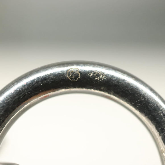 HERMES Chene Dunkle MM Bracelet Ag925 14 Links Silver Auth 132989M