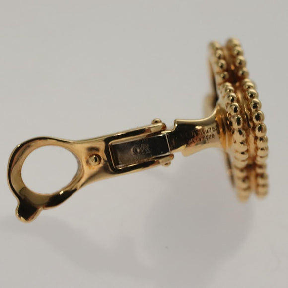 Van Cleef & Arpels Vintage Alhambra Onyx Pierce 18K Gold(750) Gold Auth 132990M