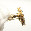 Van Cleef & Arpels Vintage Alhambra Onyx Pierce 18K Gold(750) Gold Auth 132990M-12