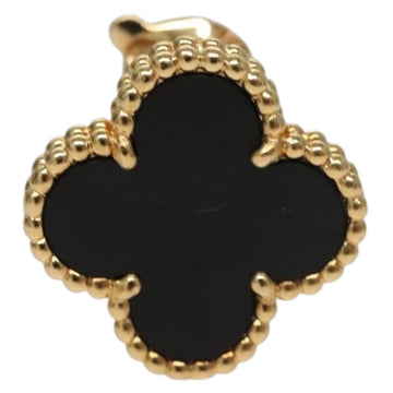 Van Cleef & Arpels Vintage Alhambra Onyx Pierce 18K Gold(750) Gold Auth 132990M - 0