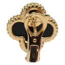 Van Cleef & Arpels Vintage Alhambra Onyx Pierce 18K Gold(750) Gold Auth 132990M-3
