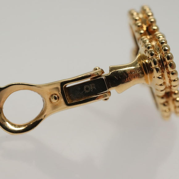 Van Cleef & Arpels Vintage Alhambra Onyx Pierce 18K Gold(750) Gold Auth 132990M