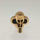 Van Cleef & Arpels Vintage Alhambra Onyx Pierce 18K Gold(750) Gold Auth 132990M-9