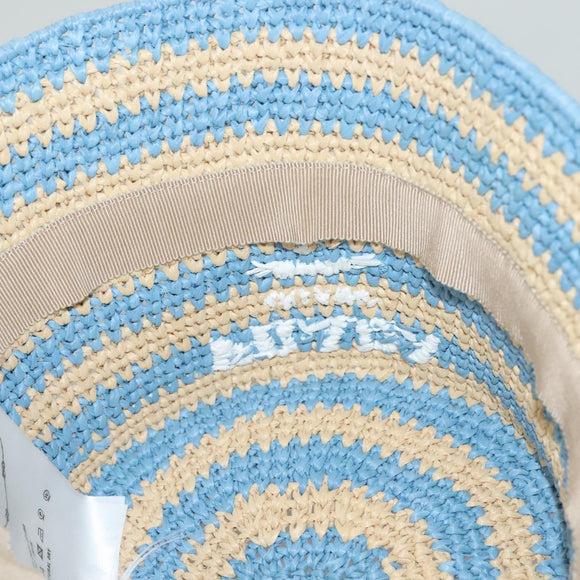 PRADA Bucket Hat Viscose Light Blue 1HC137 Auth 132994M