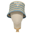 PRADA Bucket Hat Viscose Light Blue 1HC137 Auth 132994M-13