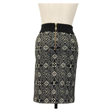 LOUIS VUITTON Monogram Jaguar Pre Owned skirt 1854 print Black LV Auth 132996M - 0