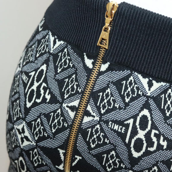 LOUIS VUITTON Monogram Jaguar Pre Owned skirt 1854 print Black LV Auth 132996M
