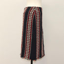 CHANEL Skirt Tweed Navy Red CC Auth 132997M-4
