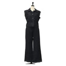 CHANEL Jacket & Pants Set Jacket Denim Blue CC Auth 132998M-1