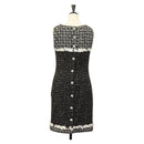 CHANEL One Piece Shirt Tweed Black CC Auth 132999M-2