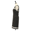 CHANEL One Piece Shirt Tweed Black CC Auth 132999M-3