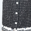 CHANEL One Piece Shirt Tweed Black CC Auth 132999M-7