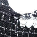 CHANEL One Piece Shirt Tweed Black CC Auth 132999M-8