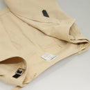 CHANEL Skirt Denim Leather Beige CC Auth 133000M-5