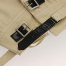 CHANEL Skirt Denim Leather Beige CC Auth 133000M-7