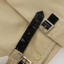 CHANEL Skirt Denim Leather Beige CC Auth 133000M-8
