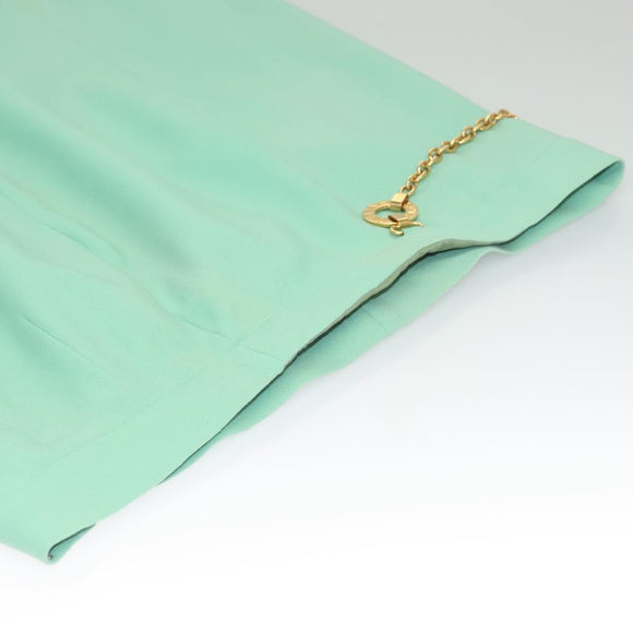 CELINE Skirt Wool Green CC Auth 133003M