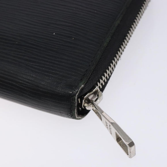 LOUIS VUITTON Epi Zippy Organizer Long Wallet Black M63852 LV Auth 133006