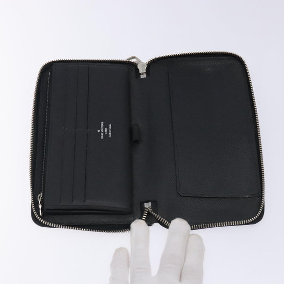 LOUIS VUITTON Epi Zippy Organizer Long Wallet Black M63852 LV Auth 133006